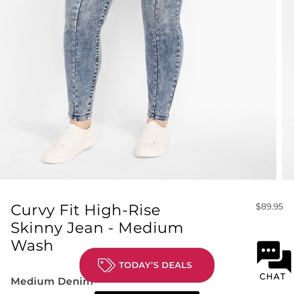 Lame Bryant Curvy fit high rise skinny Jean in Medium Wash - Picture 2 of 4